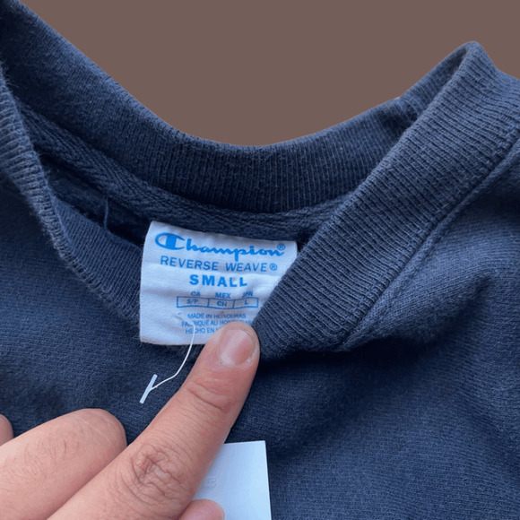Champion Reverse Weave Sweatshirt | Navy Pullover | Size S | Vintage - Picture 3 of 4